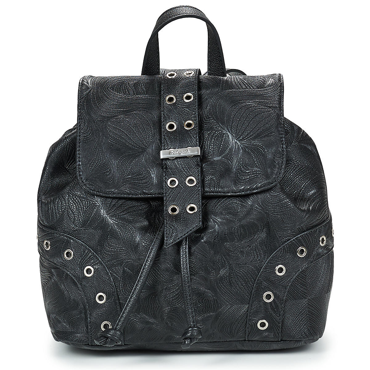 Desigual - BACKPACK MOONSTONE PRISA SHORT - Black
