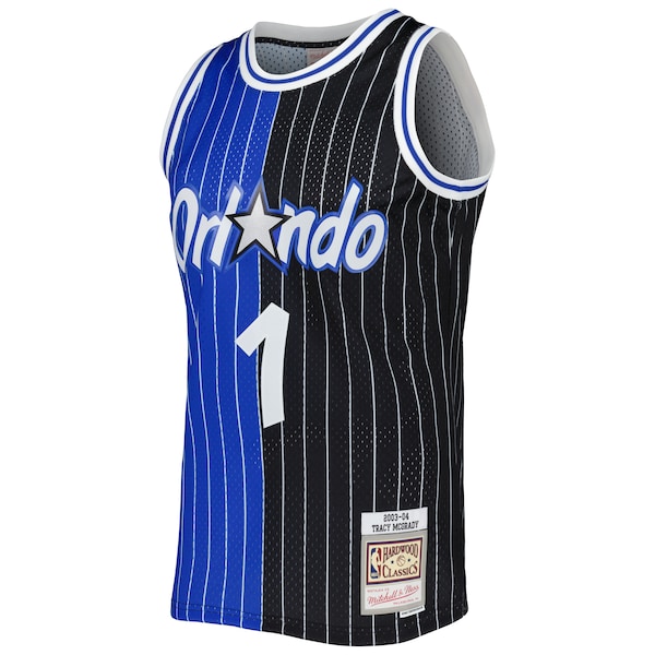 Tracy McGrady Orlando Magic Hardwood Classics 2003/04 Split Swingman Jersey - Blue/Black