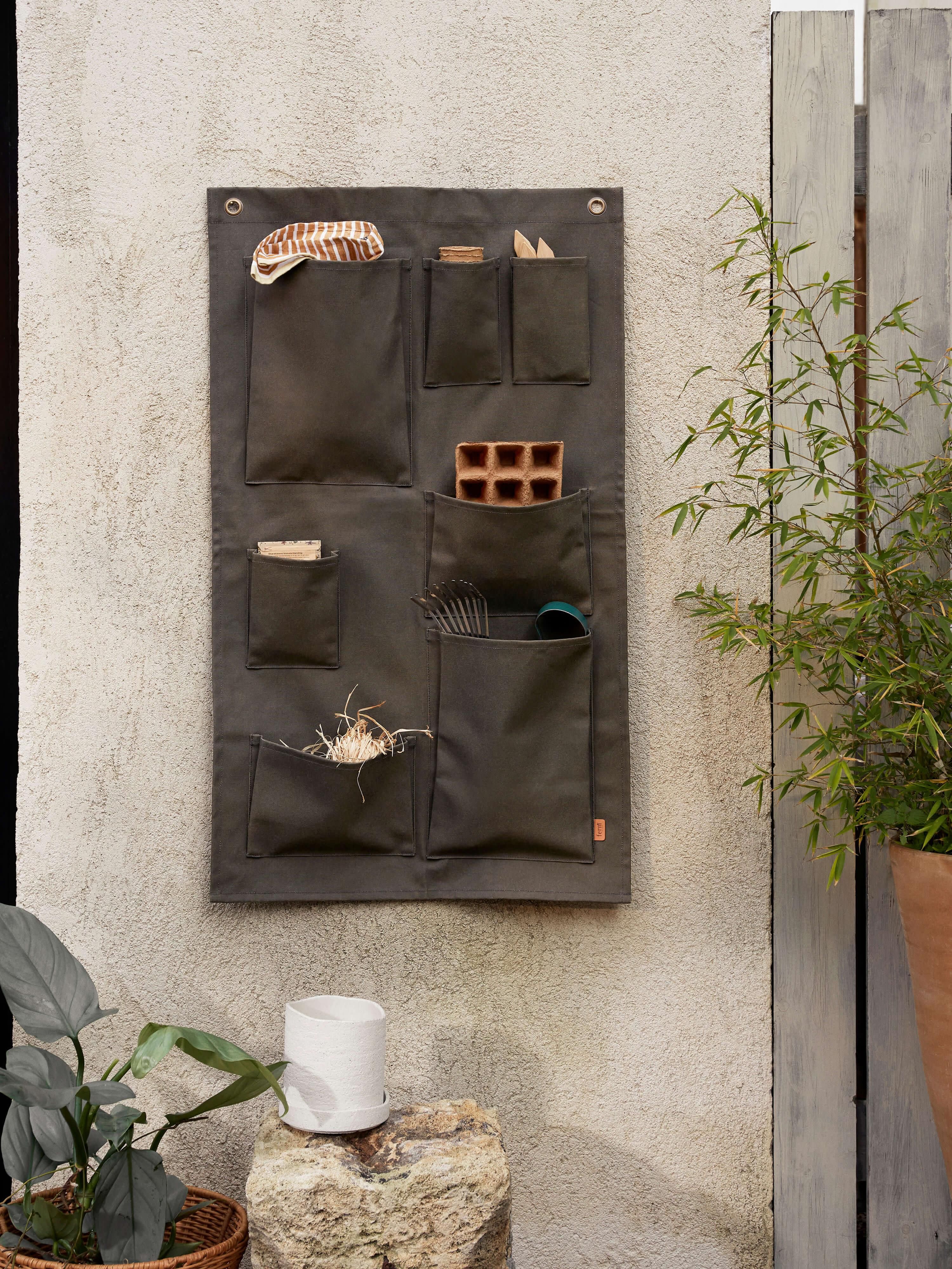 Wand-Organizer Bark aus Bio-Baumwolle