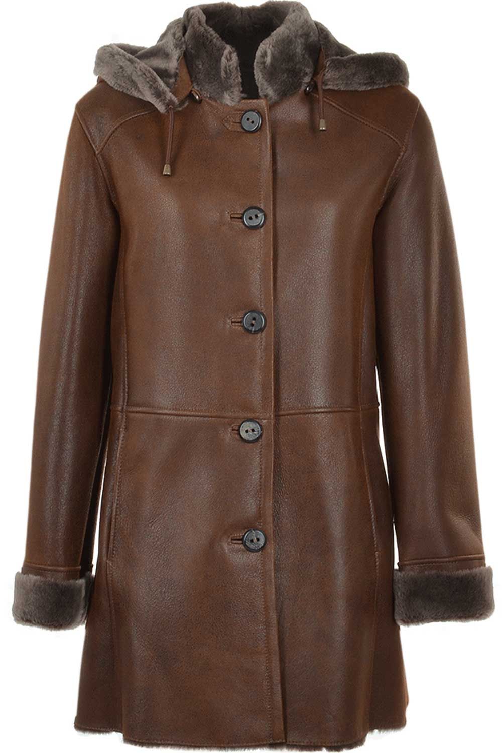 Ashwood Leather Lynette' Sheepskin Duffle Coat