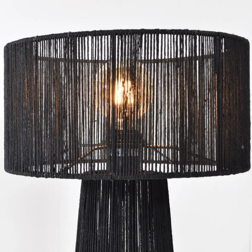 Urban Interiors - Tafellamp Diro Jute 43x30 Zwart
