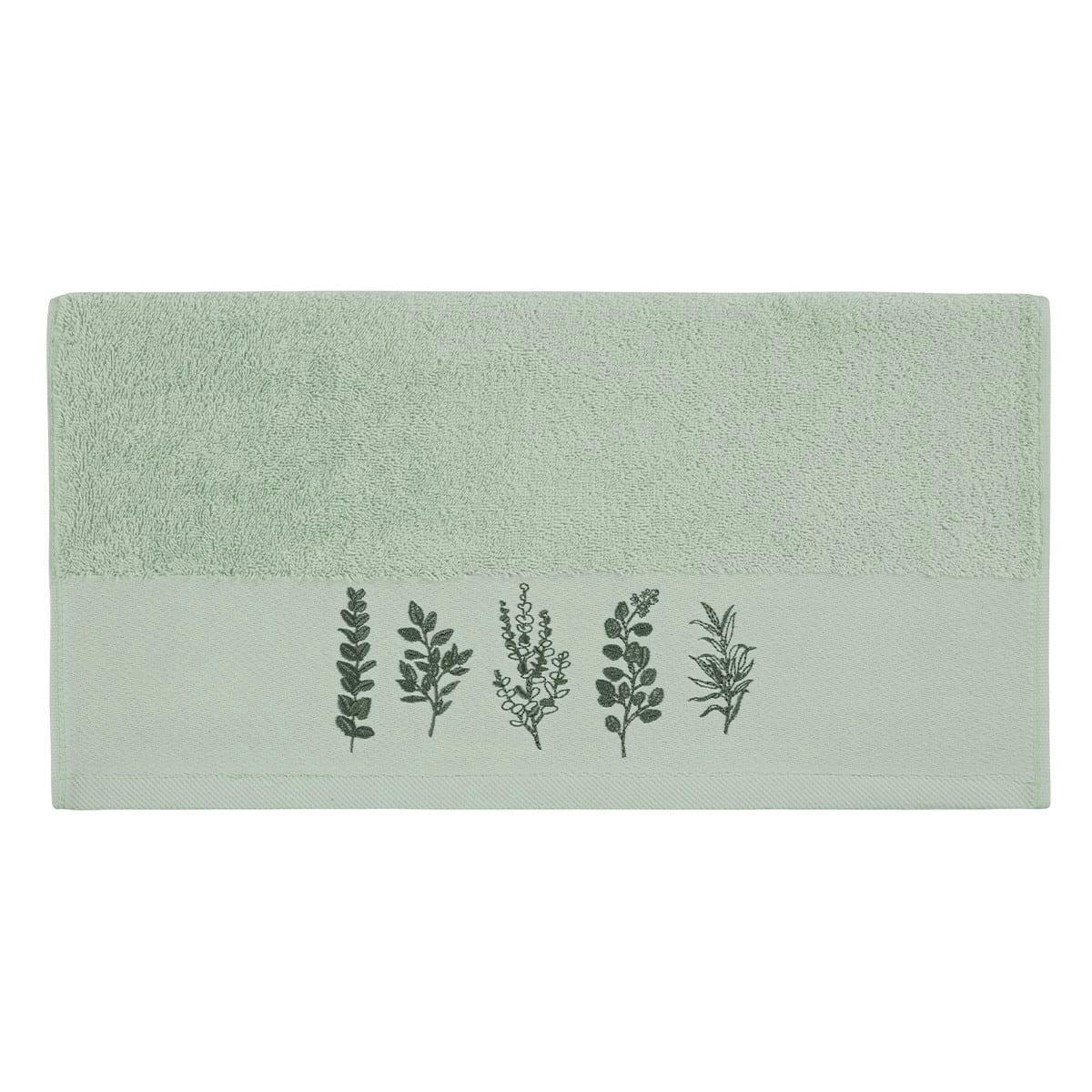 EUCALYPTUS - Serviette de toilette en coton Menthe 50x100 cm