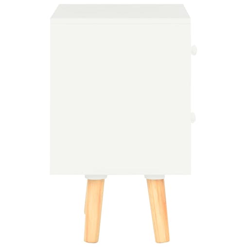 NNEVL Bedside Cabinets 2 pcs White 40x30x50 cm Solid Pinewood