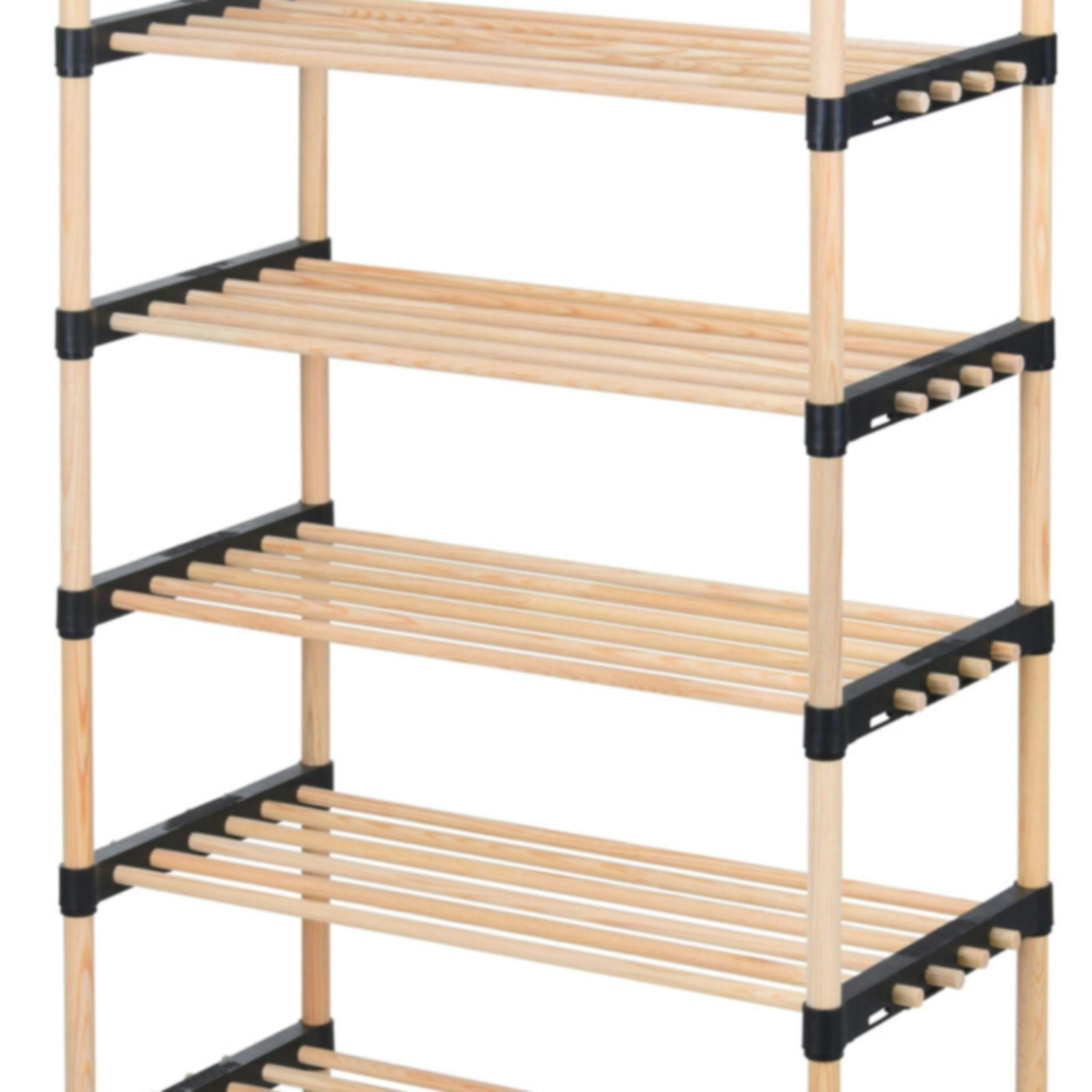 - Étagère à chaussures 7 étages en bois - 56x28x110cm