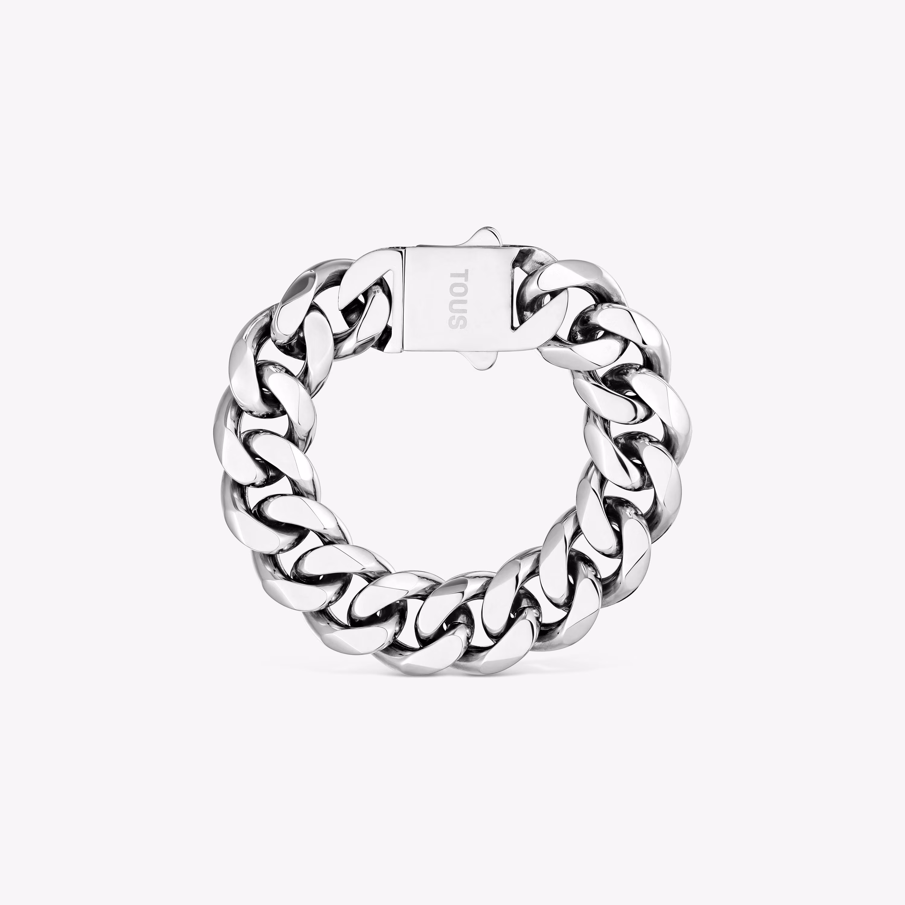 Pulsera cadena barbada de acero TOUS Basics