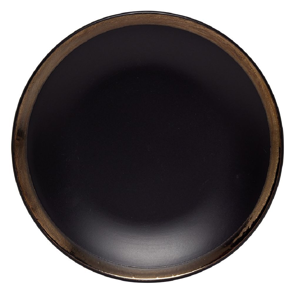 Assiette à dessert faïence bord liseré doré Ø20cm (2 modèles)
