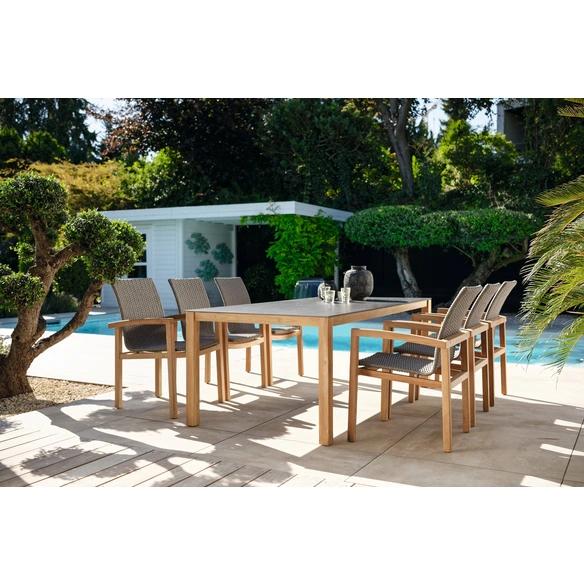 Tisch, LxBxH: 200x100x74,5 cm, Teak natur