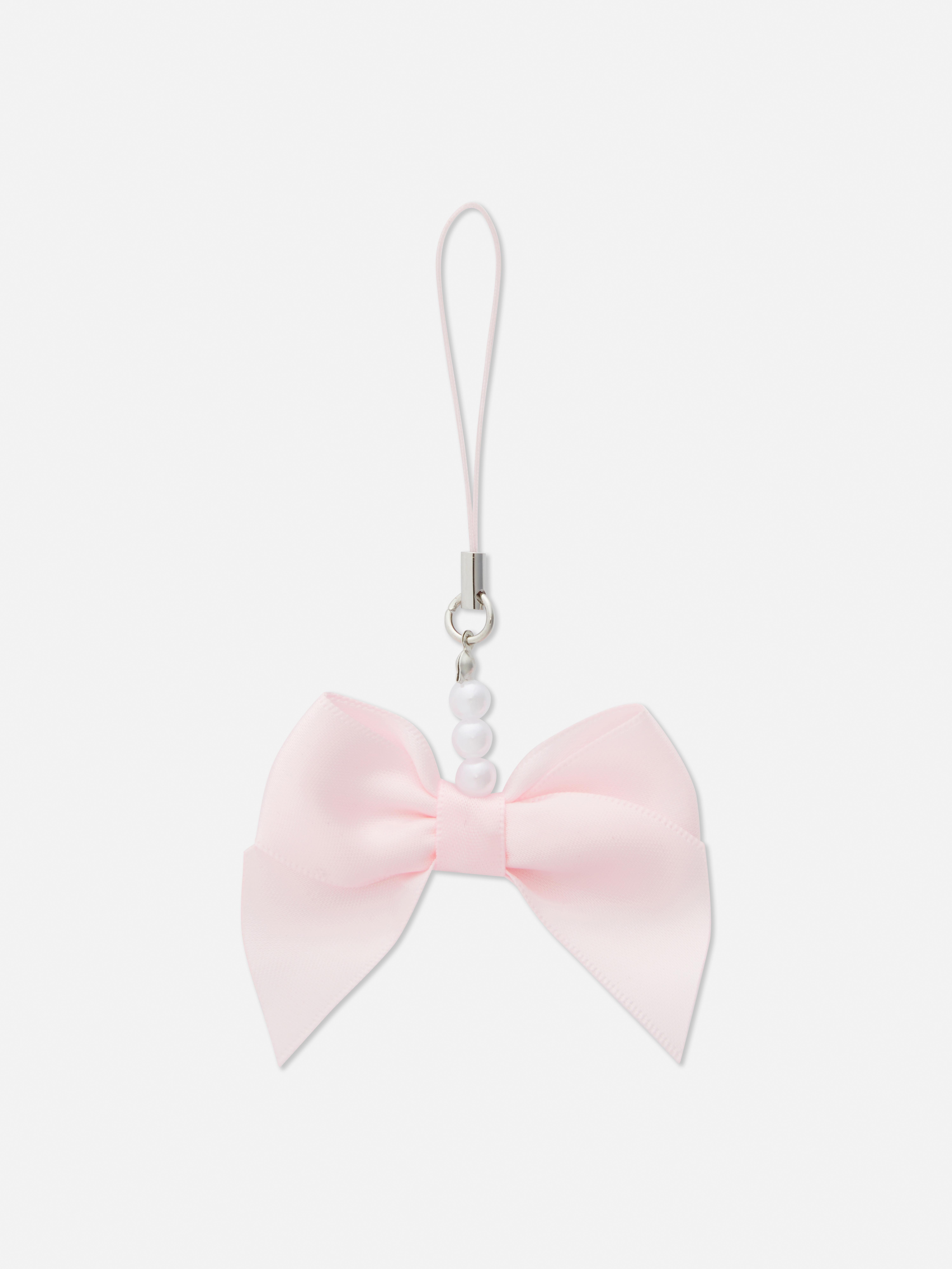 Bow And Pearl Phone Charm