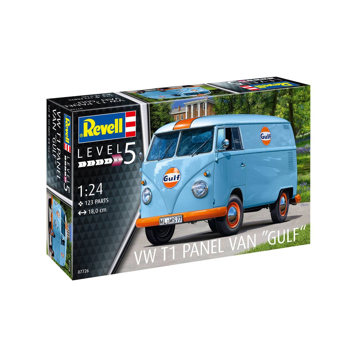 Revell VW T1 Panel Van Gulf Model Kit 1:24