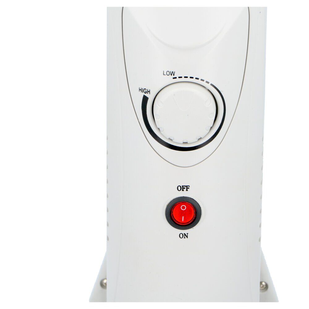 Radiateur bain d'huile 650W Alpina métal blanc 24x14xH39cm