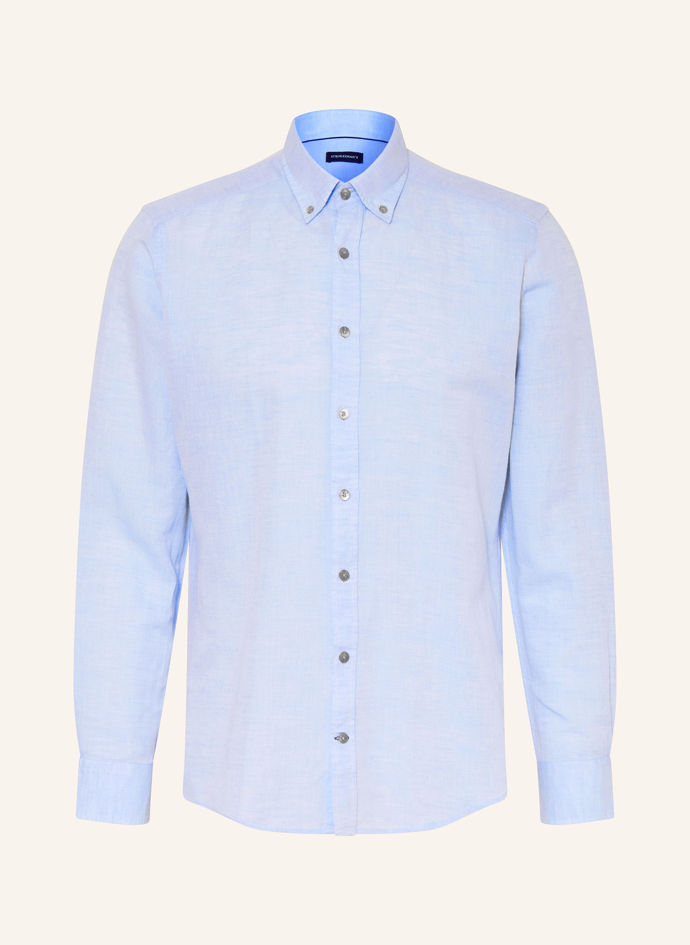 STROKESMAN'S Hemd Regular Fit mit Leinen