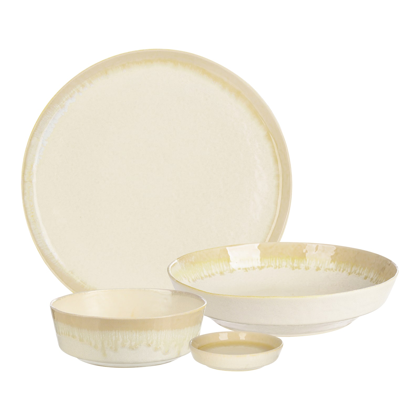 Geschirr-Set Yora für 1 Person Beige, 4 -tlg.