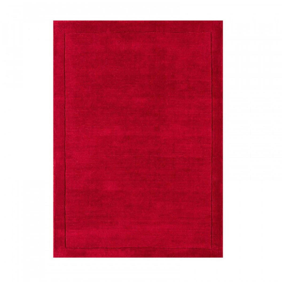 CANDY - Tapis tufté main en Laine Bordeaux 80x150 cm