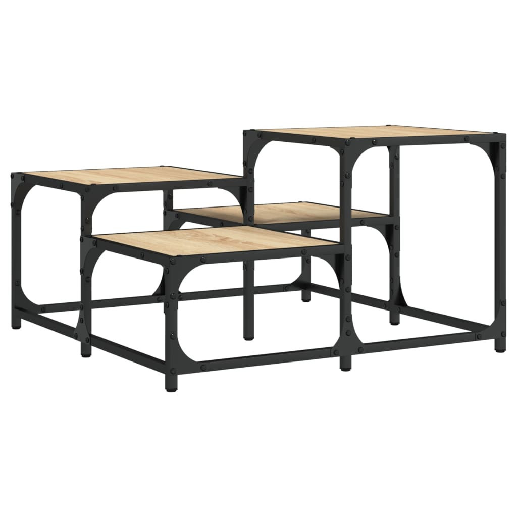 Stolik Kawowy Ława Stół Dąb Sonoma 68x68x40 Do Salonu Do Pokoju