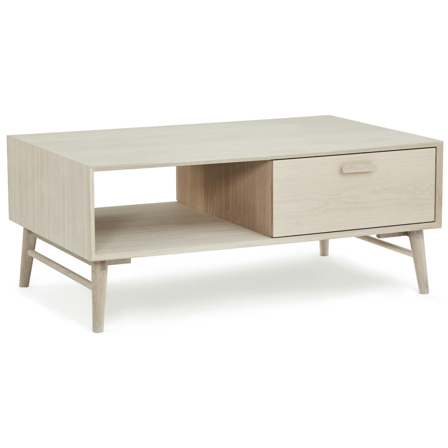 PORTO - Table basse rectangulaire en chêne massif clair