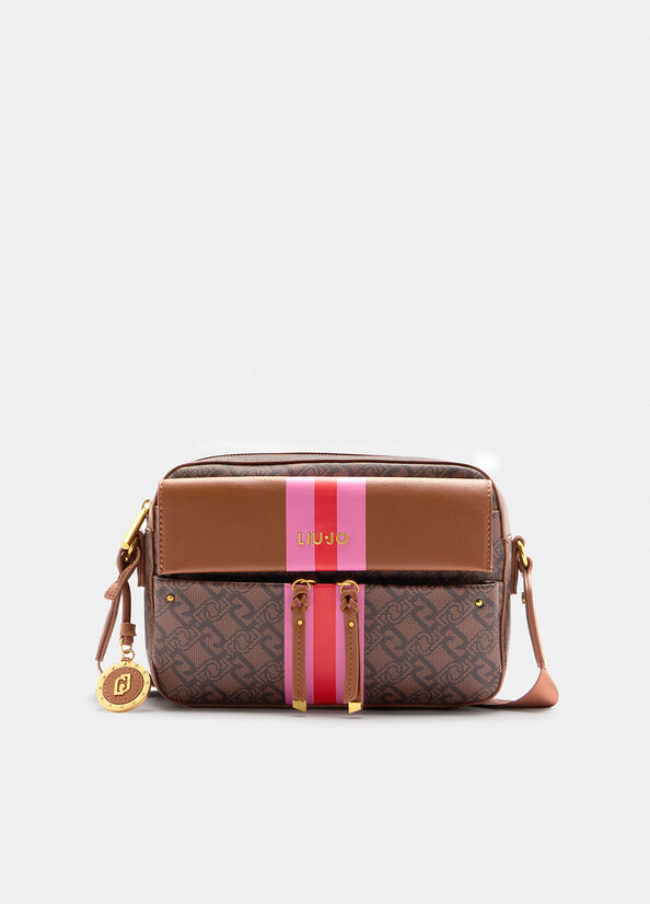 Borsa a tracolla media con charm