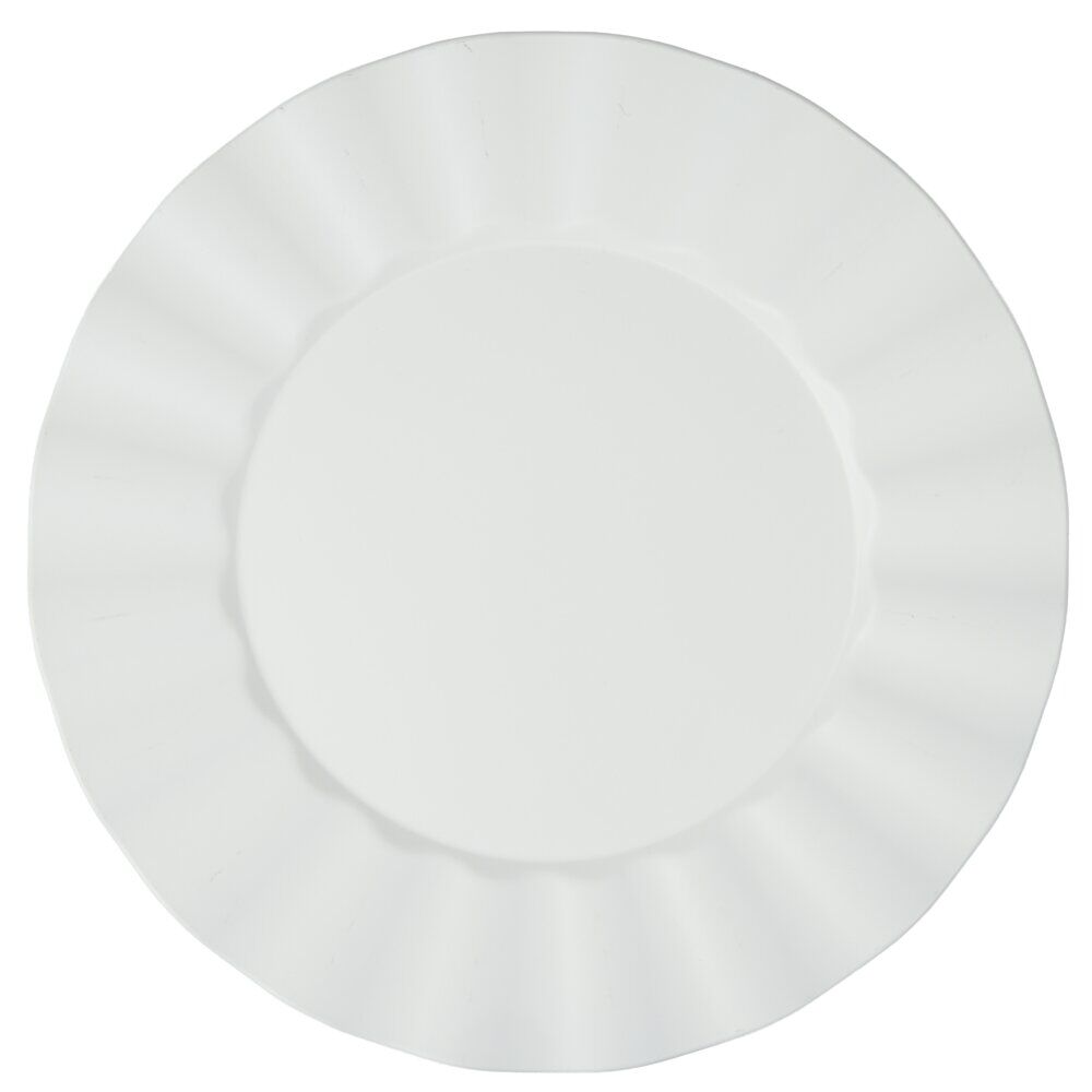 Sous-assiette bord ondulé Ø33 cm blanc