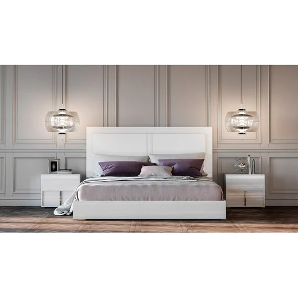 Modrest Nicla Italian White Eastern King Bedroom Set