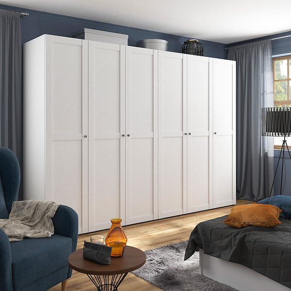 Szafa modułowa Flex 200 cm z drzwiami biała