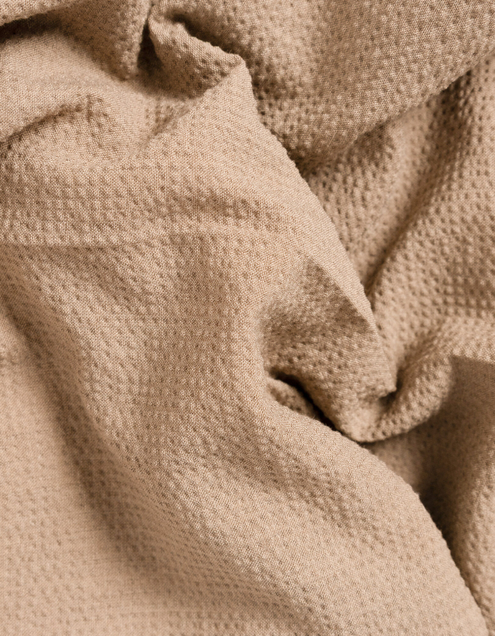 Pantalon de costume beige foncé seersucker Homme