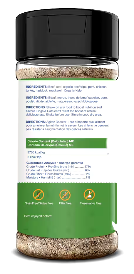 Totally Raw Booster+ Vitamin & Mineral SuPerfood ToPPer for Pets, 110-g