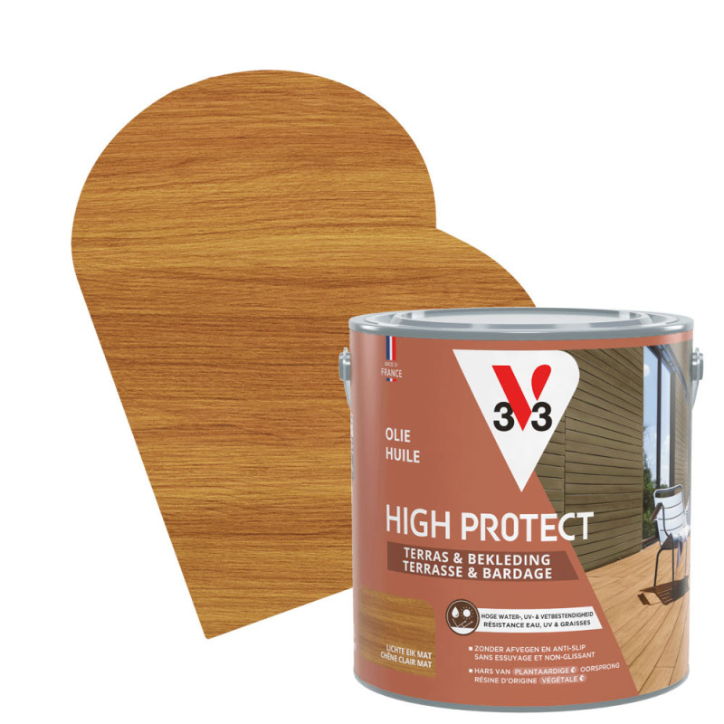 Huile pour bois de terrasse High Protect chêne clair 2,5 L V33