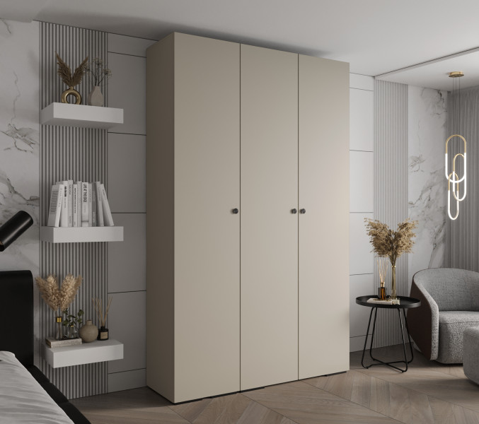 Szafa ubraniowa Garderoba INOVA 2 1,5SZ kaszmir czarny