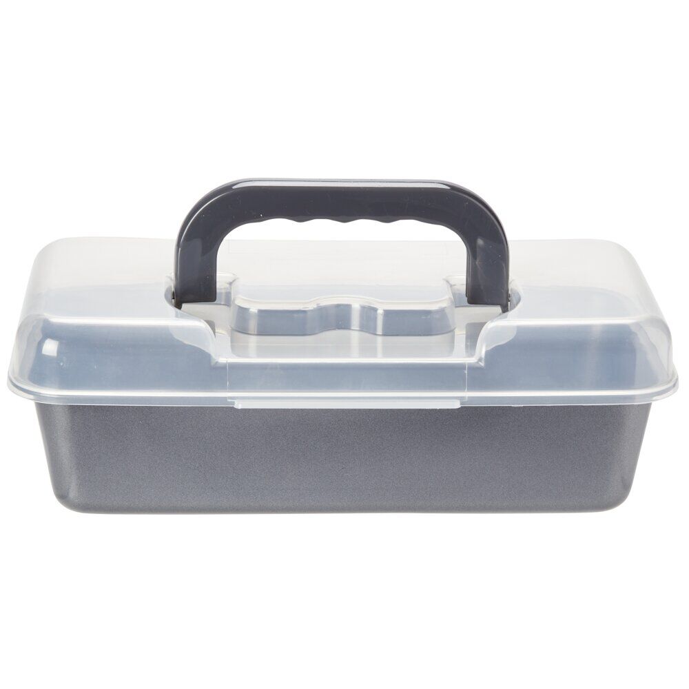 Moule à cake anti adhérent couvercle de transport 30,4x15,3xH6,2cm