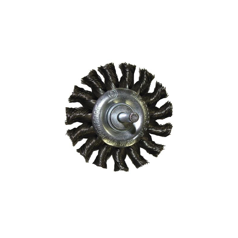 Brosse circulaire avec fil en acier torsadé ø 75 mm