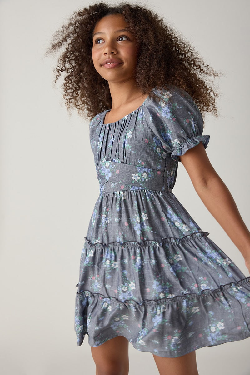 Hello Franki Emma Upper Tiered Skirt Dress for Girls