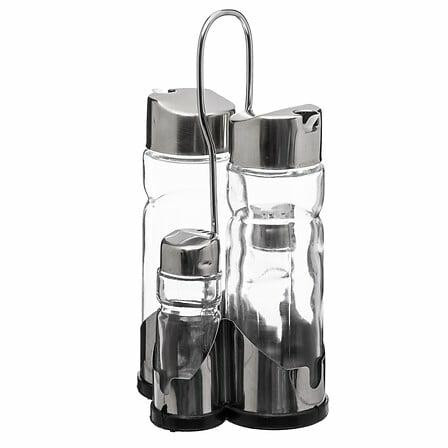 ZESTAW NA PRZYPRAWY, OLIWĘ I OCET 170 ml chromowany