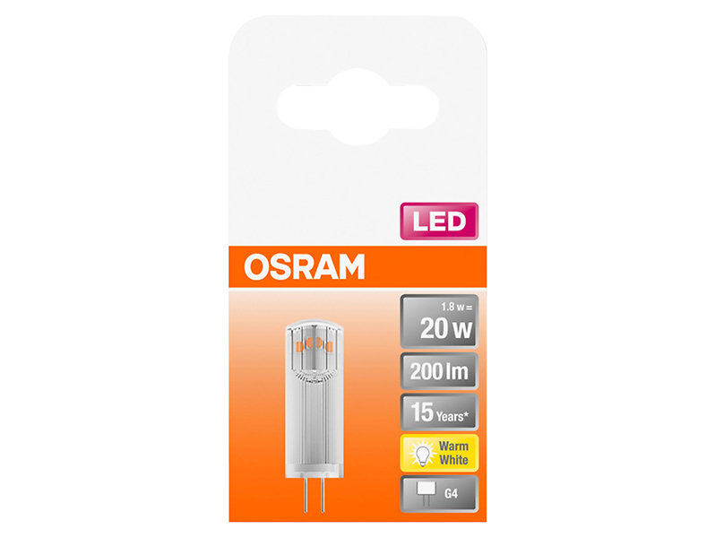 Żarówka LED G4 1,8W Osram z ciepłą barwą światła