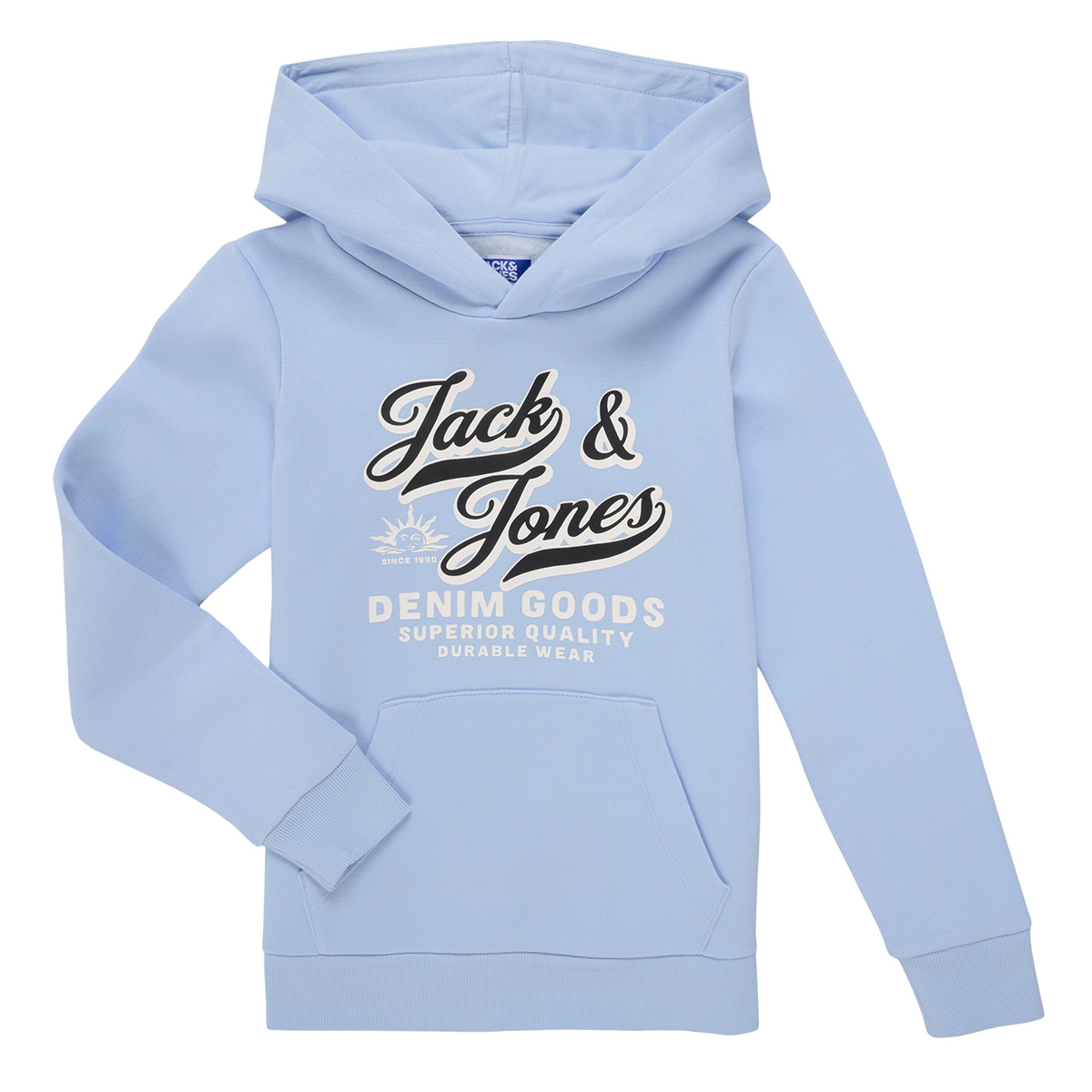 Jack & Jones - JJELOGO SWEAT HOOD - Blue / Sky