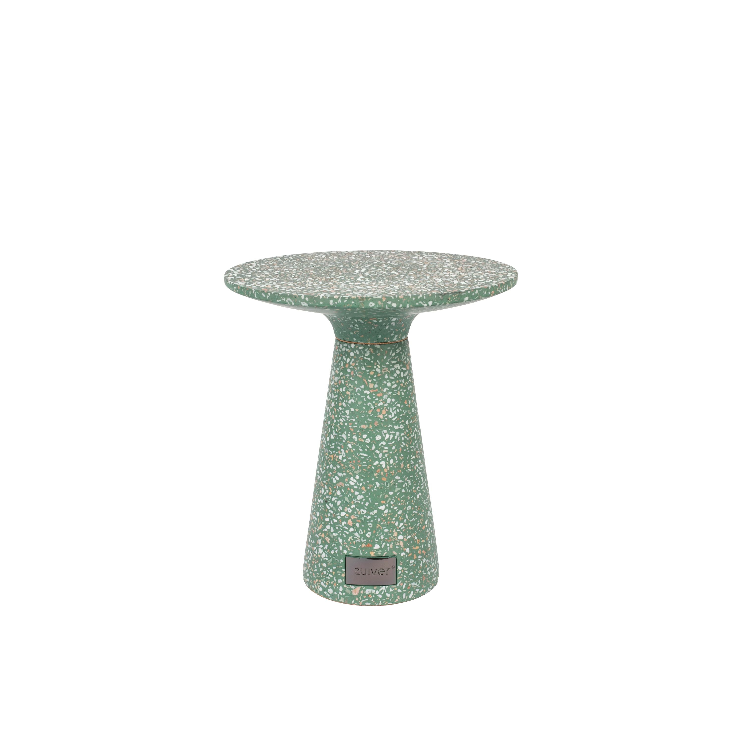 Zuiver Victoria Bijzettafel Rond 41 cm Terrazzo Groen