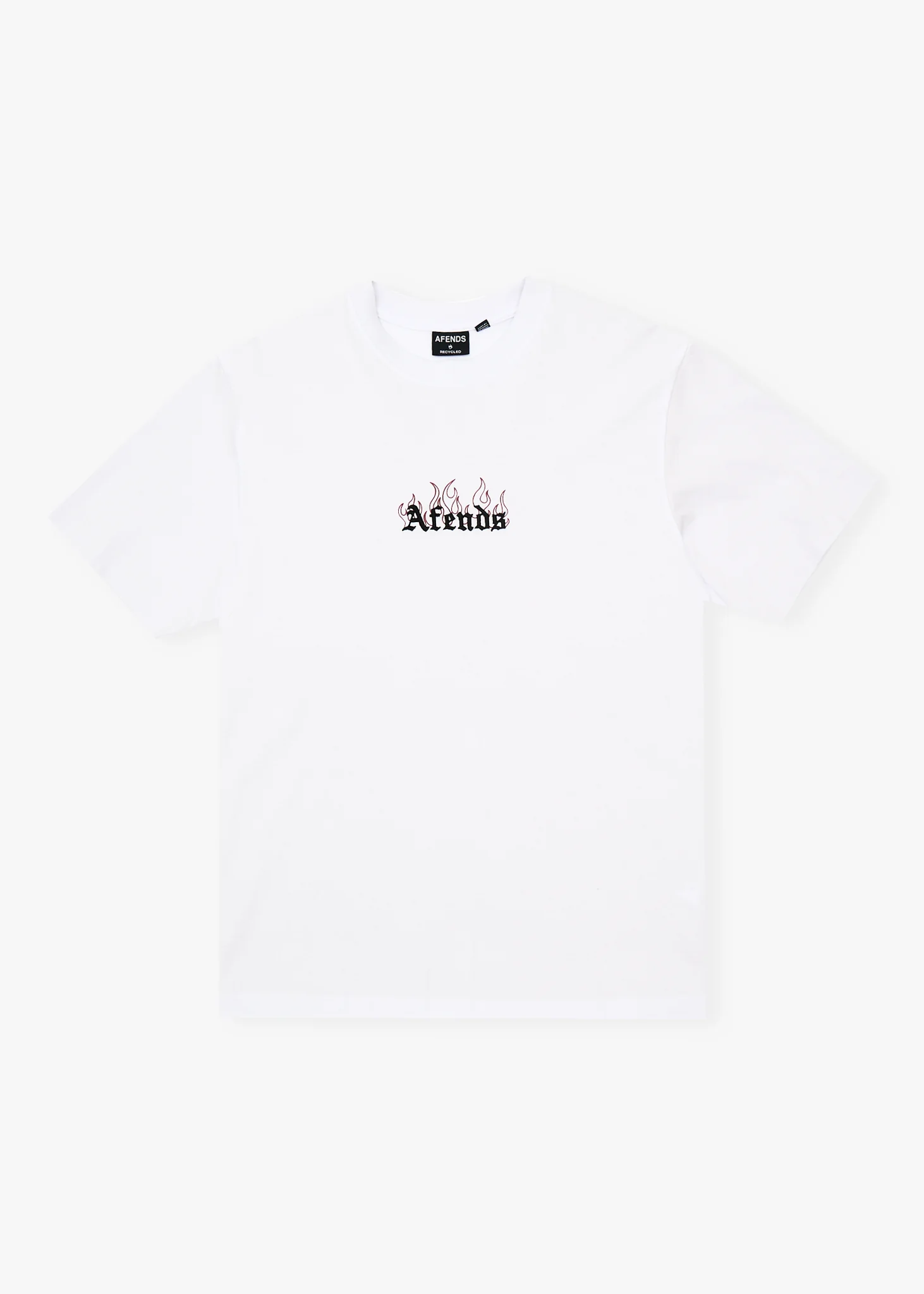 AFENDS Mens Temporal - Heavyweight Retro Tee - White