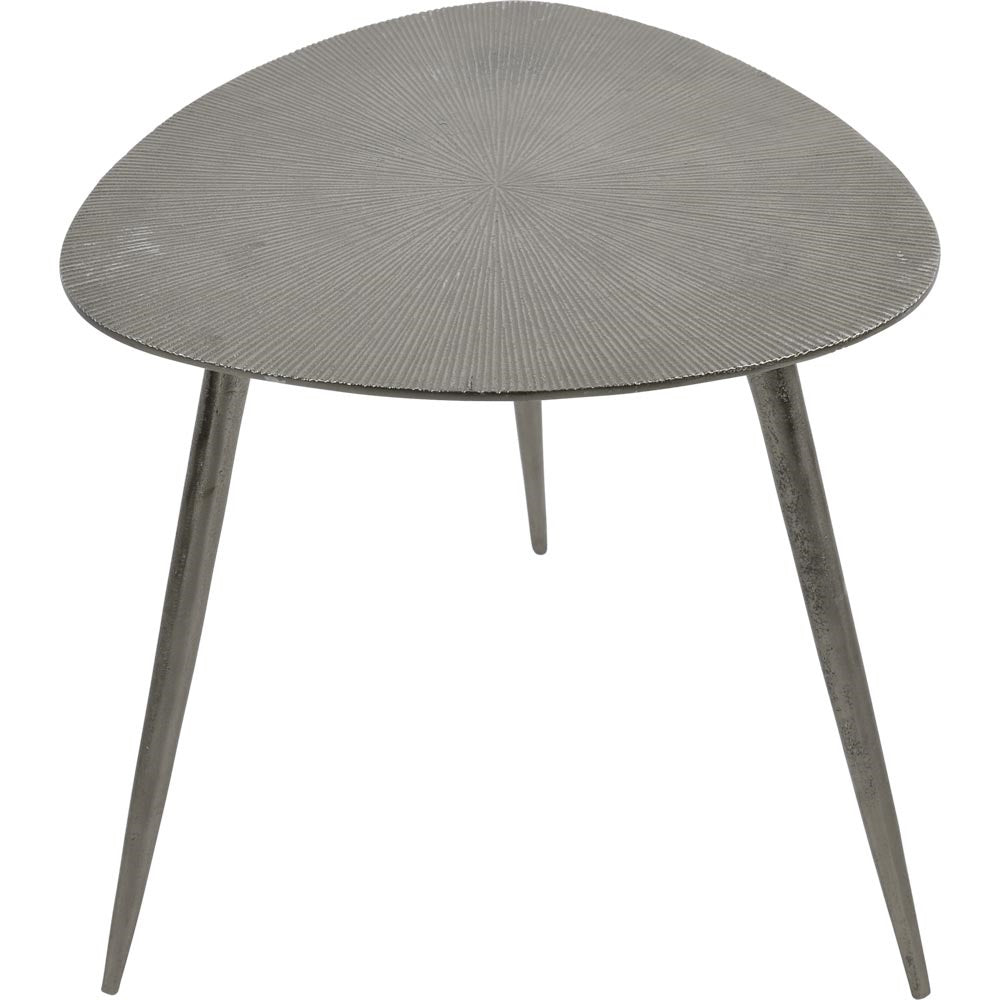 Lesli Living tuintafel Shine - zilver - 42x42x42cm