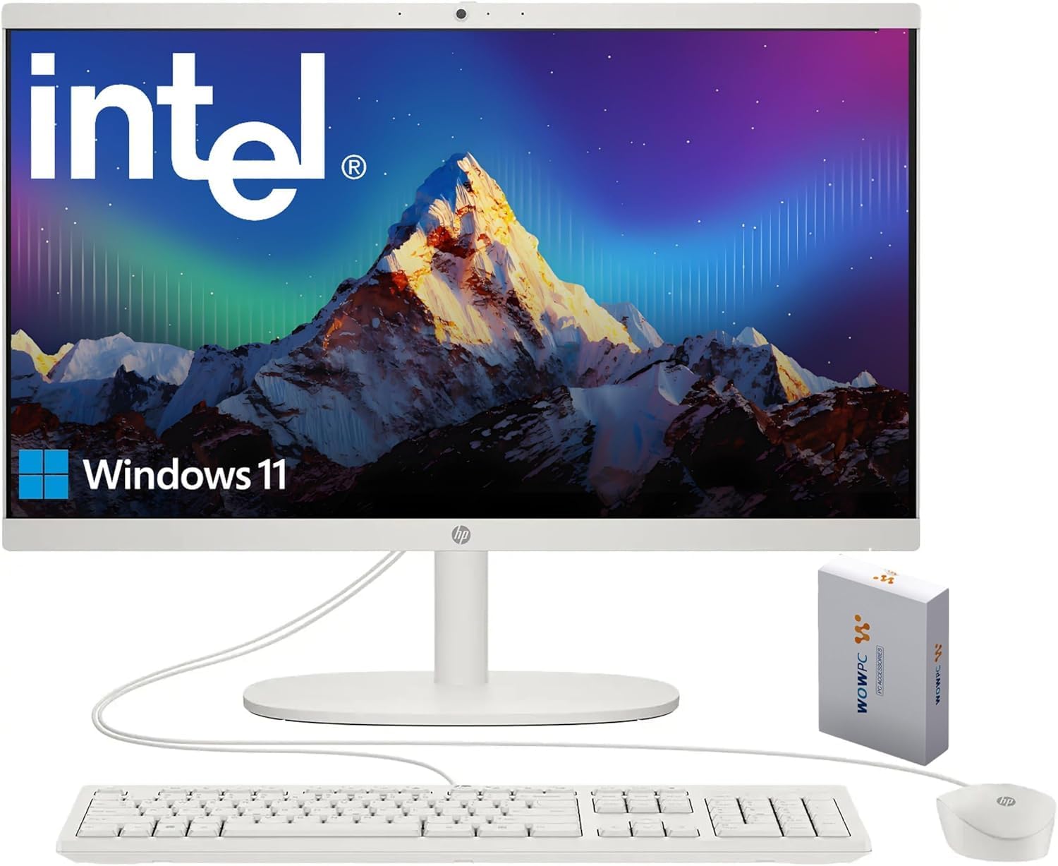 HP 2026 22 FHD All-in-One Desktop Computer • The New Version for Everyday Use • Latest 13th Gen Intel Quad-Core CPU • 16GB DDR5 • 500GB External+128GB UFS Storage • HDMI • Type-C • HD Webcam • Win11