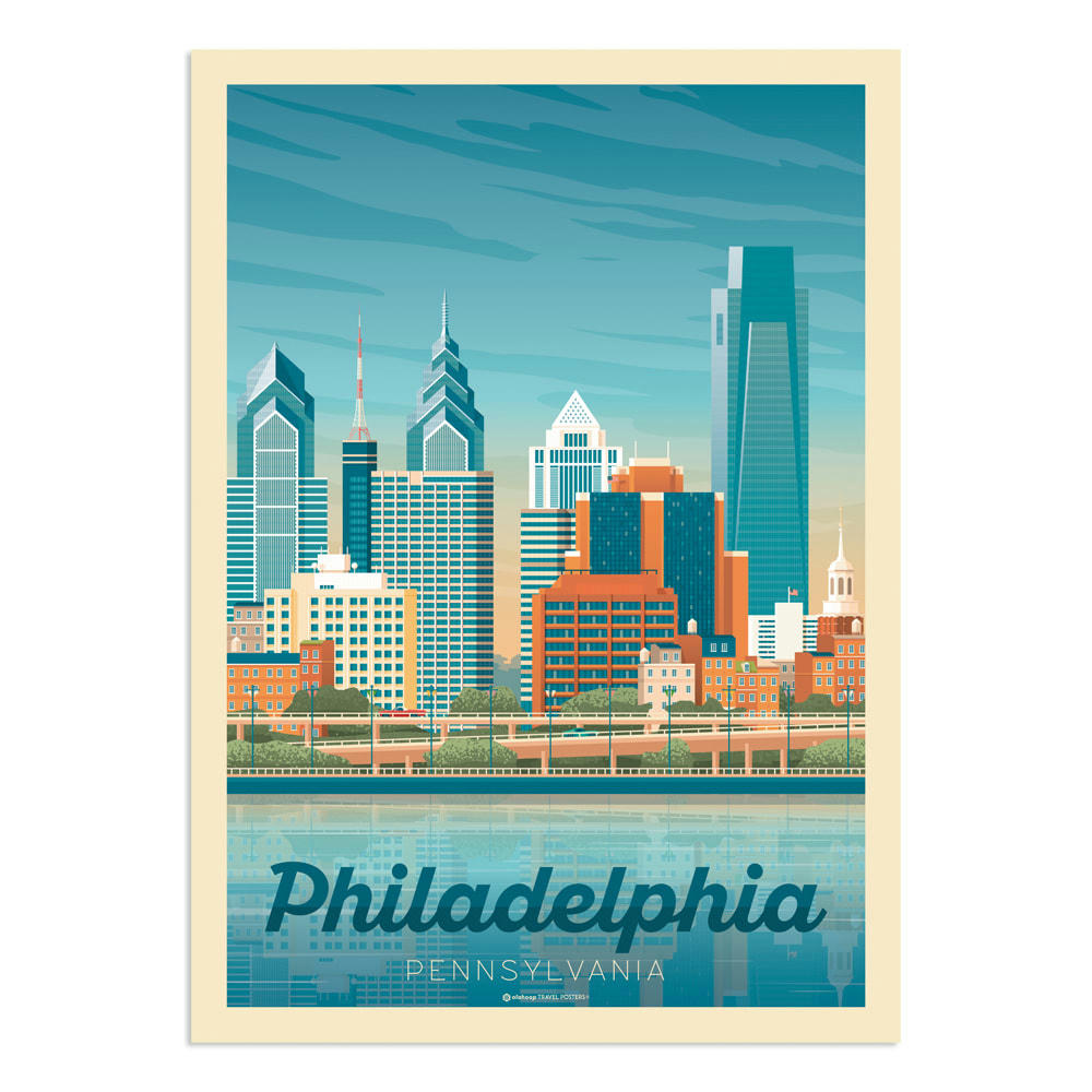 - Affiche Philadelphie  30x40 cm