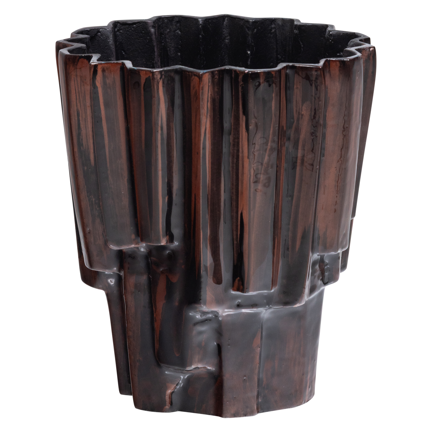 WOOOD Drava Pot - Aluminium - Bruin - 20x19x22