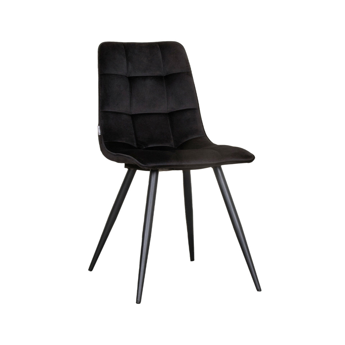 LABEL51 Eetkamerstoel Bistro - Zwart Velvet - Set van 4