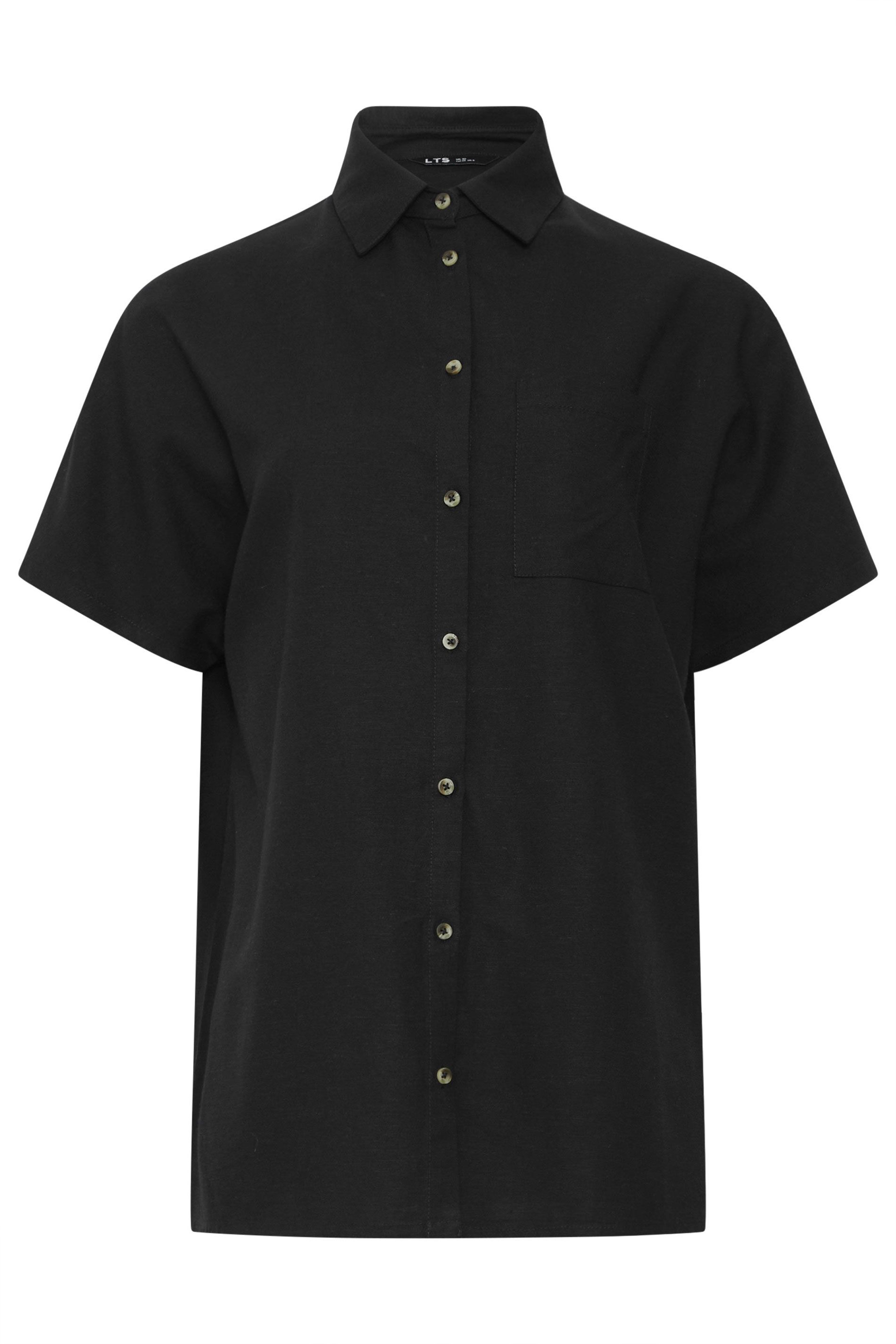 Long Tall Sally Tall Short Sleeve Linen Shirt