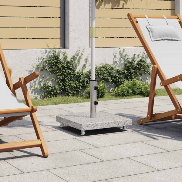 Podstawa pod parasol Szary Granit Z kółkami vidaXL