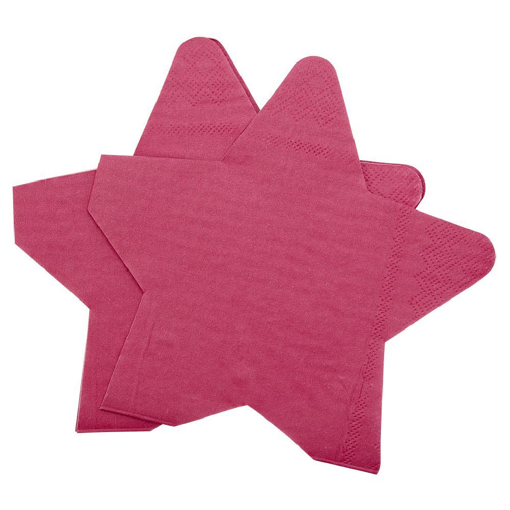 Serviette en papier étoile rouge x10
