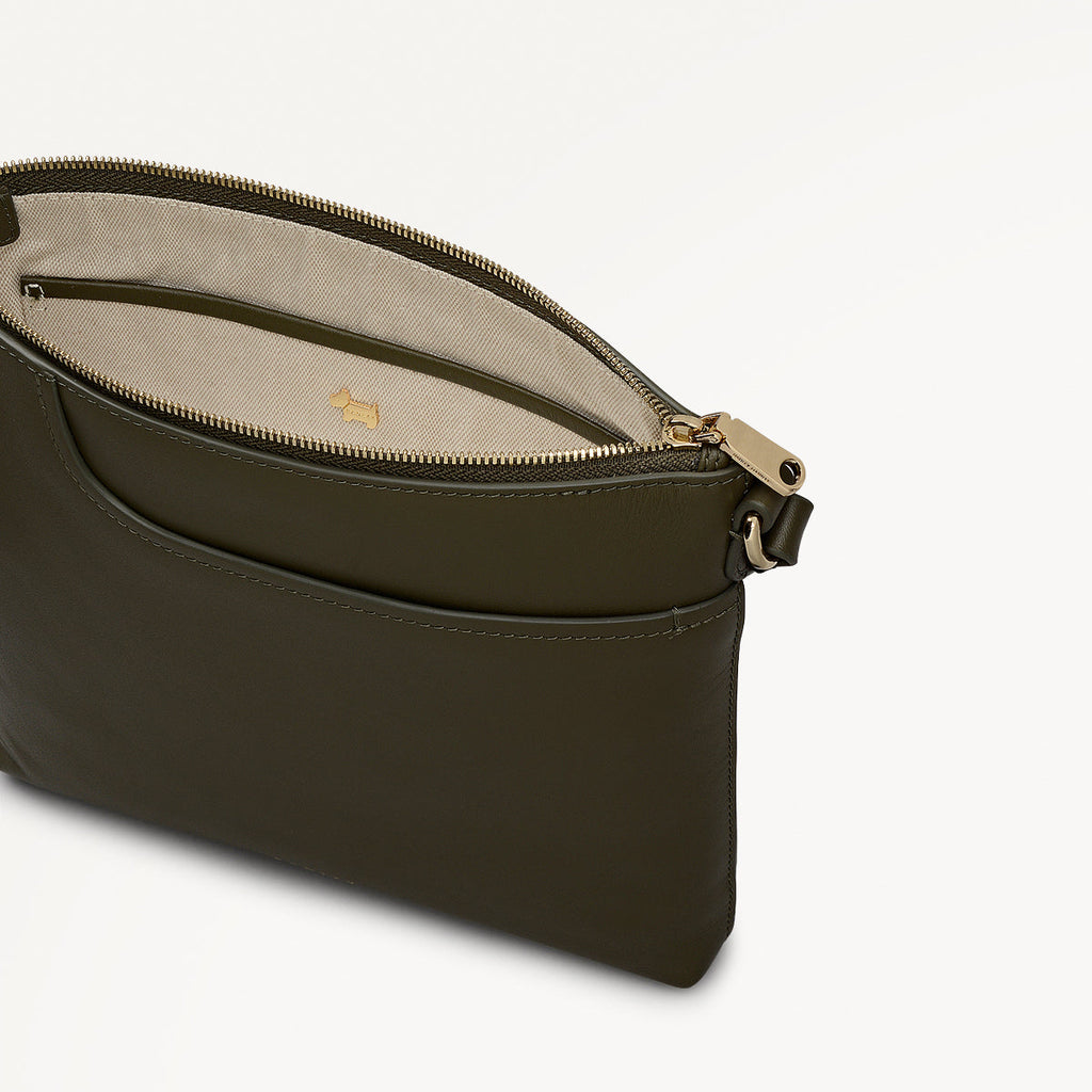 Pockets - Small Ziptop North-South Cross Body Bag