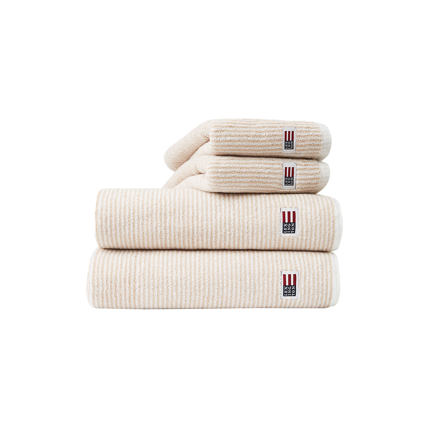 Original h&aring;ndkl&aelig;de, white/tan striped
