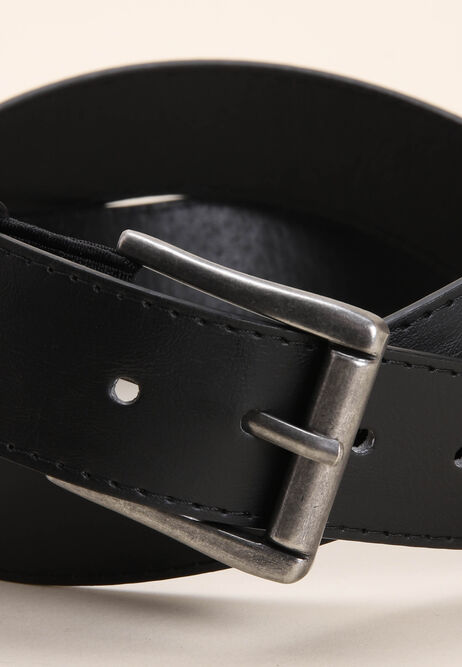 Mens Black Comfort Stretch Belt