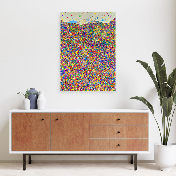 Obraz do pokoju dziecka salonu, Kolorowe kropki abstrakcja 20x30