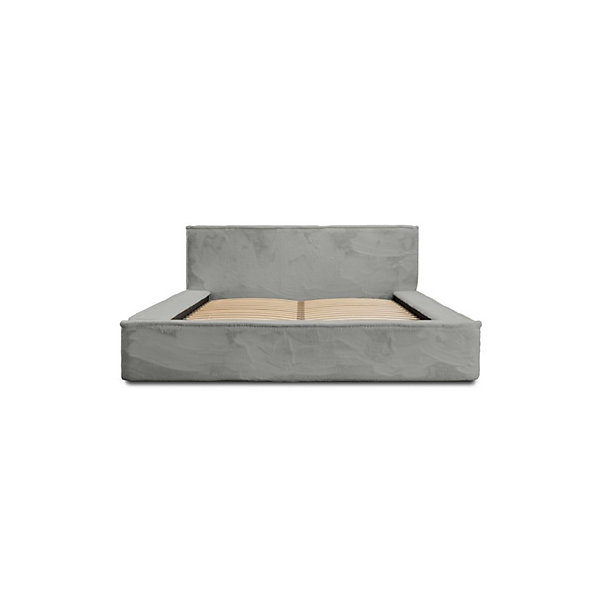 Lit coffre ORLANEGris Charbon minéral polaire160x200 cmSommier relevableDesign haut de gamme