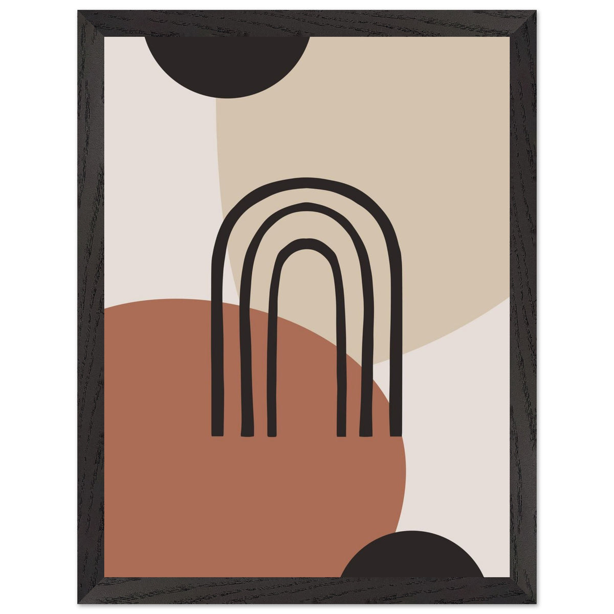 Artfulprints Poster met Lijst Boho - Natural arches  - 30x40 cm - Terracotta