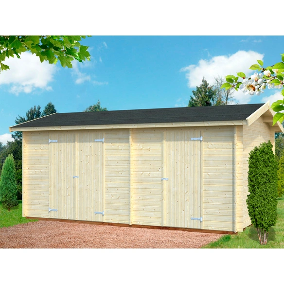 Blockbohlenhaus »Jari«, Holz, BxHxT: 550 x 251 x 300 cm (Außenmaße inkl. Dachüberstand)